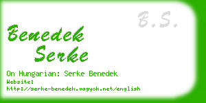 benedek serke business card